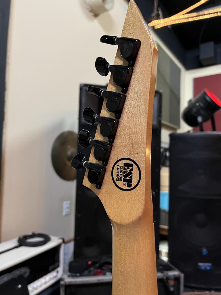 ESP CUSTOM & STANDARD SERIES guitar rear Headstock Decal Logo