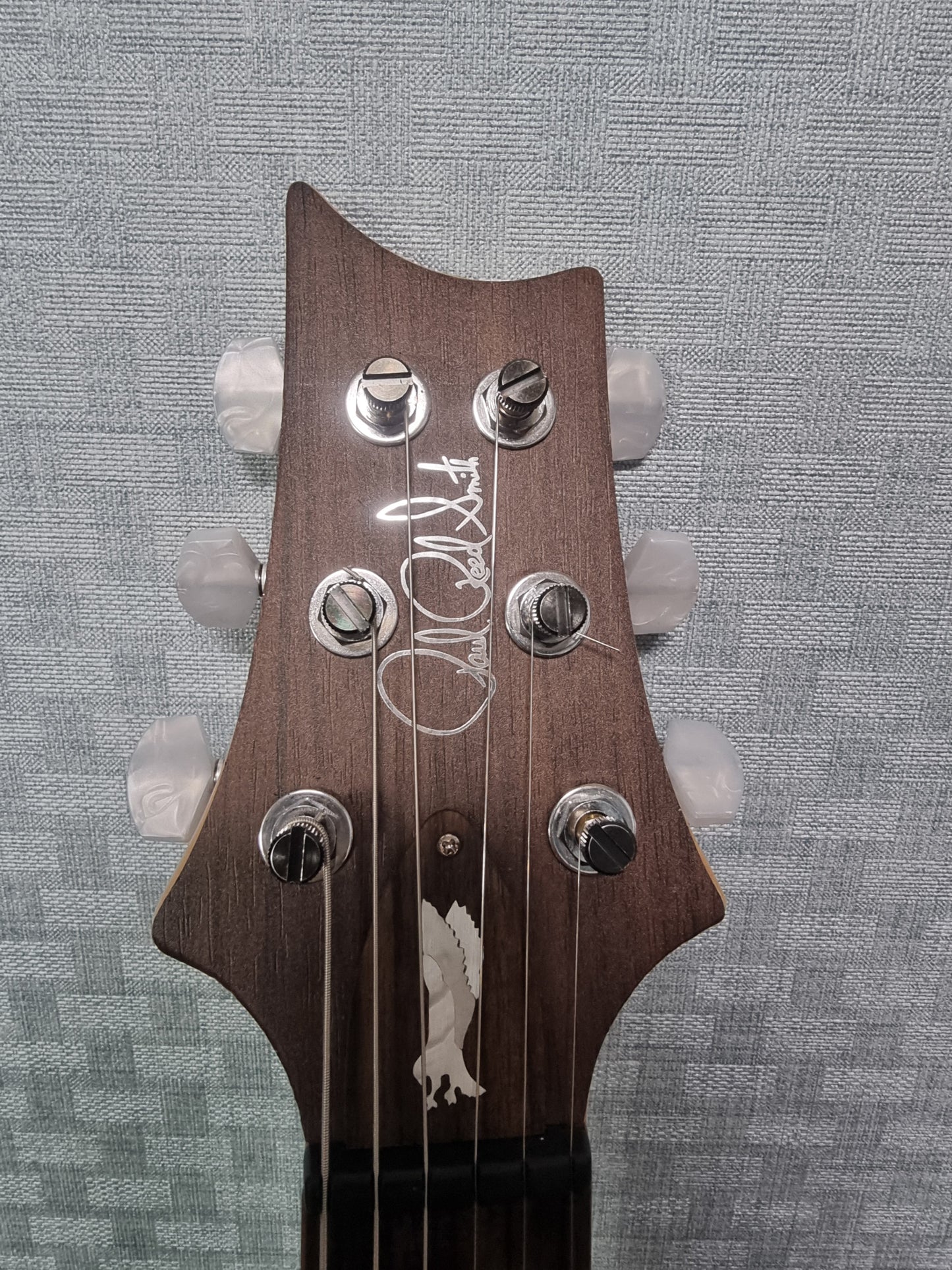 Paul Reed Smith PRS SE Guitar Headstock Decal Logo Complete Rosewood Vinyl Overlay Gold Foil Logo