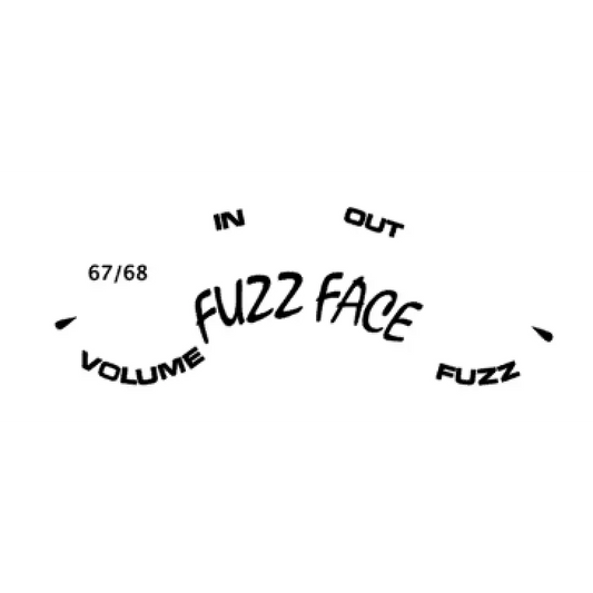 1967 / 1968  Fuzzface Reproduction Pedal Decal Waterslide or Vinyl Peel & Stick - Guitar-Restore