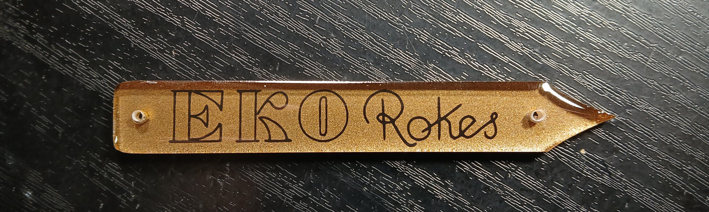 EKO Rokes Guitar or Bass Headstock Badge Acrylic