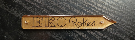 EKO Rokes Guitar or Bass Headstock Badge Acrylic