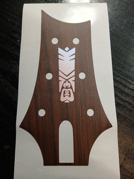 PRS USA Core Private Stock Headstock Overlay Decal Tiki Rosewood Woodgrain Vinyl