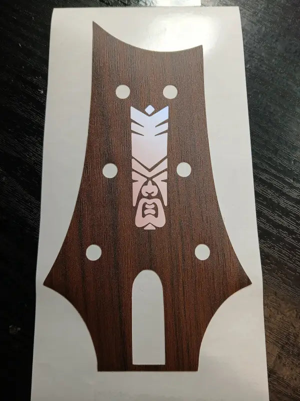 PRS USA Core Private Stock Headstock Overlay Decal Tiki Rosewood Woodgrain Vinyl