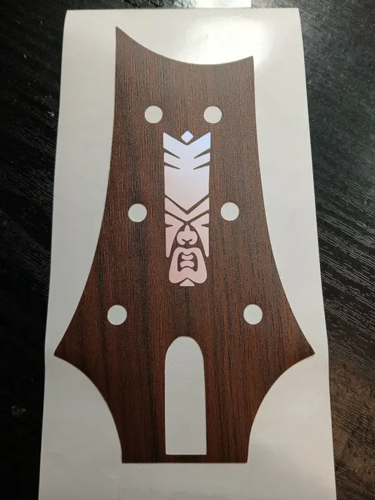 PRS USA Core Private Stock Headstock Overlay Decal Tiki Rosewood Woodgrain Vinyl