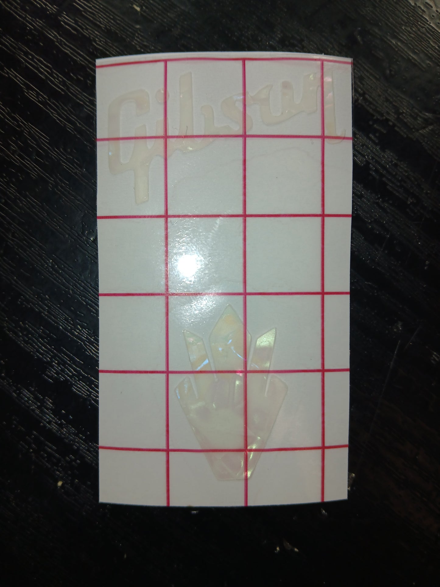 Gibson Les Paul or SG Custom Mother Of Pearl MOP Headstock Decal Peel and Stick