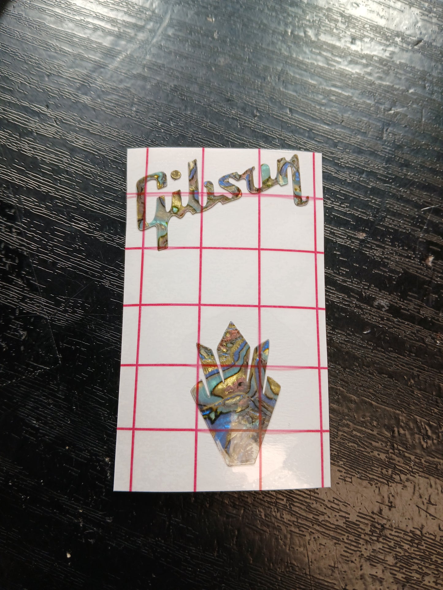 Gibson Les Paul  SG Custom Abalone Headstock Decal Peel and Stick