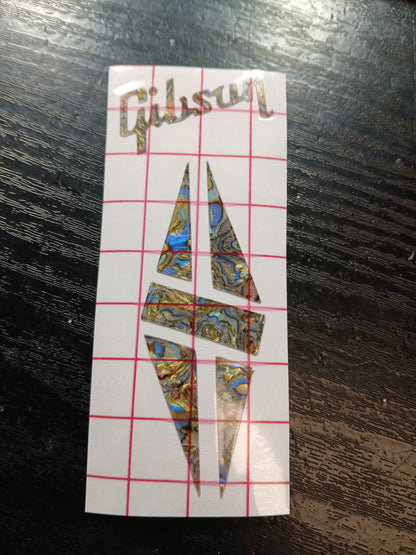 Gibson Les Paul  SG Custom Abalone Headstock Decal Peel and Stick
