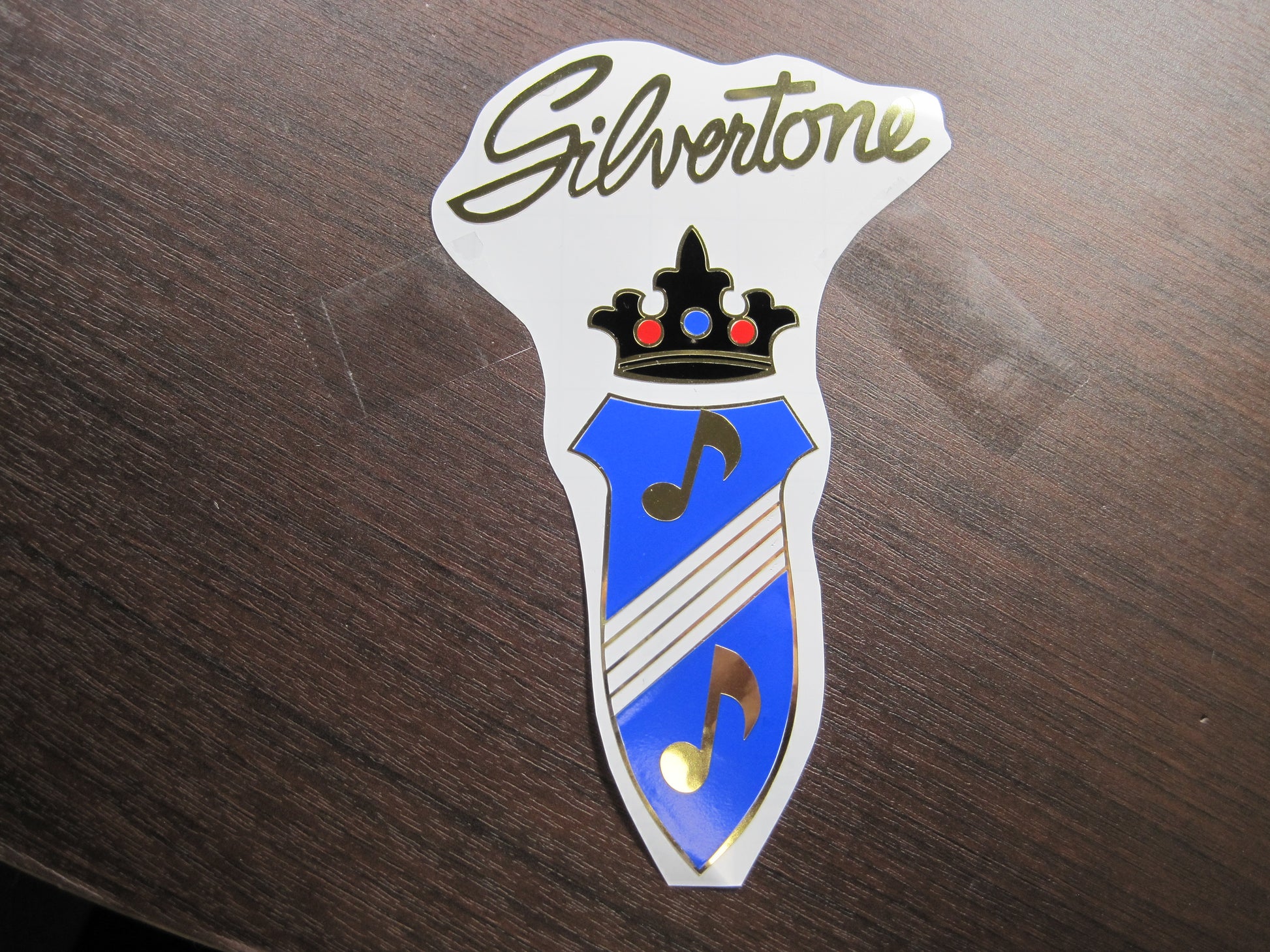 Silvertone Aristocrat Guitar Headstock Decal Logo