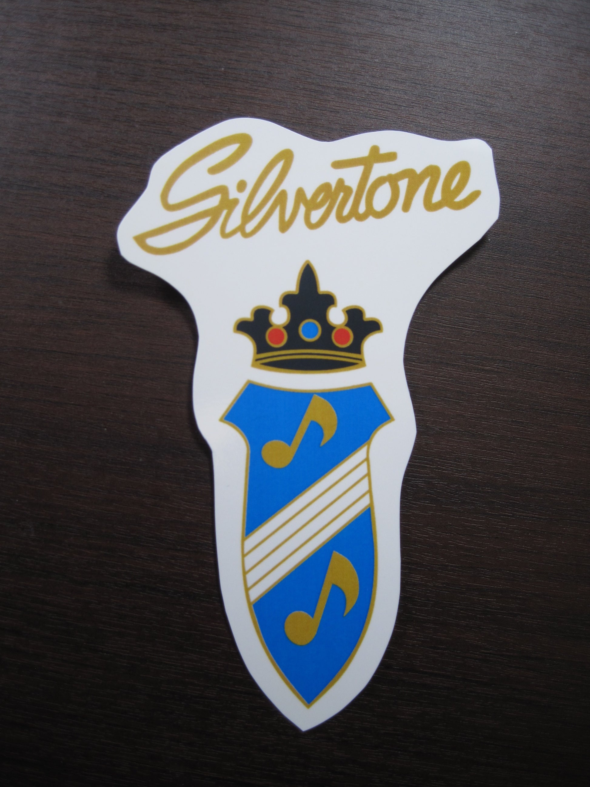 Silvertone Aristocrat Guitar Headstock Decal Logo