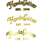 Hondo Martin Acoustic Lawsuit Era Headstock Decal Logo Waterslide, Vinyl or Foil