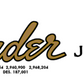 Fender Jazz Bass Headstock Decal Logo Waterslide Years 1961-1967