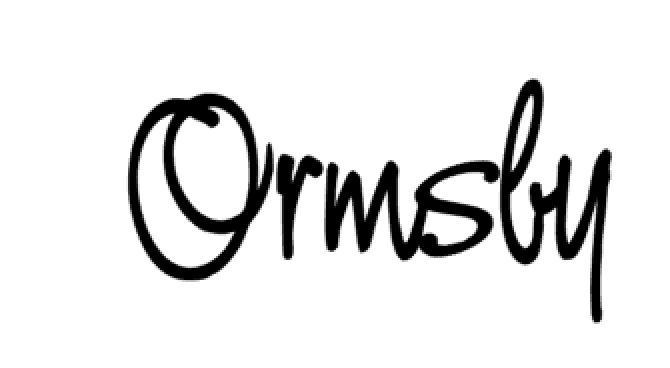 Ormsby Guitar Headstock Decal Logo