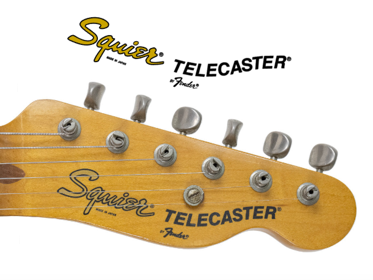 Squier JV Japan Telecaster Tele Guitar Headstock Decal Logo Waterslide