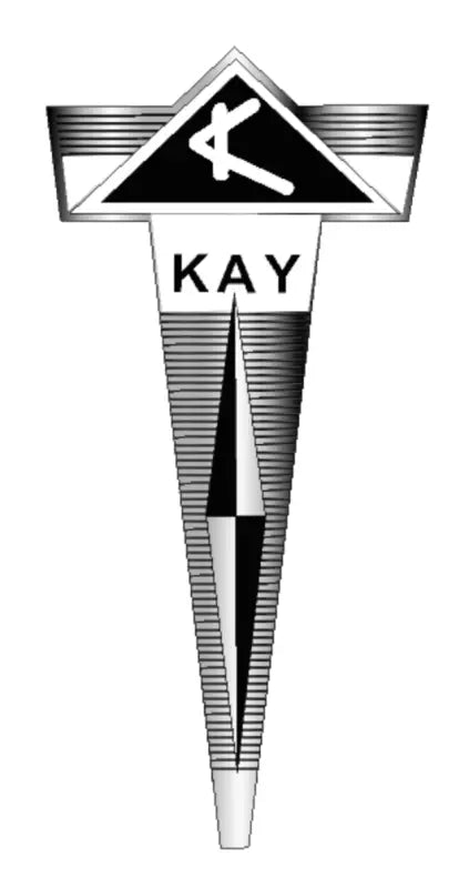 Kay N1 Guitar Color Over Heavy Silver Foil Badge Decal Logo