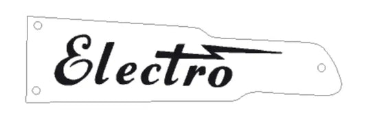 Rickenbacker Electro Guitar Reproduction Plastic Truss Rod Cover for 420 / 425, ES-16 in white. These are non raised letters. Made from plexiglass. These are not stickers, they are actual plates.I can add a logo on these as well, just message me!