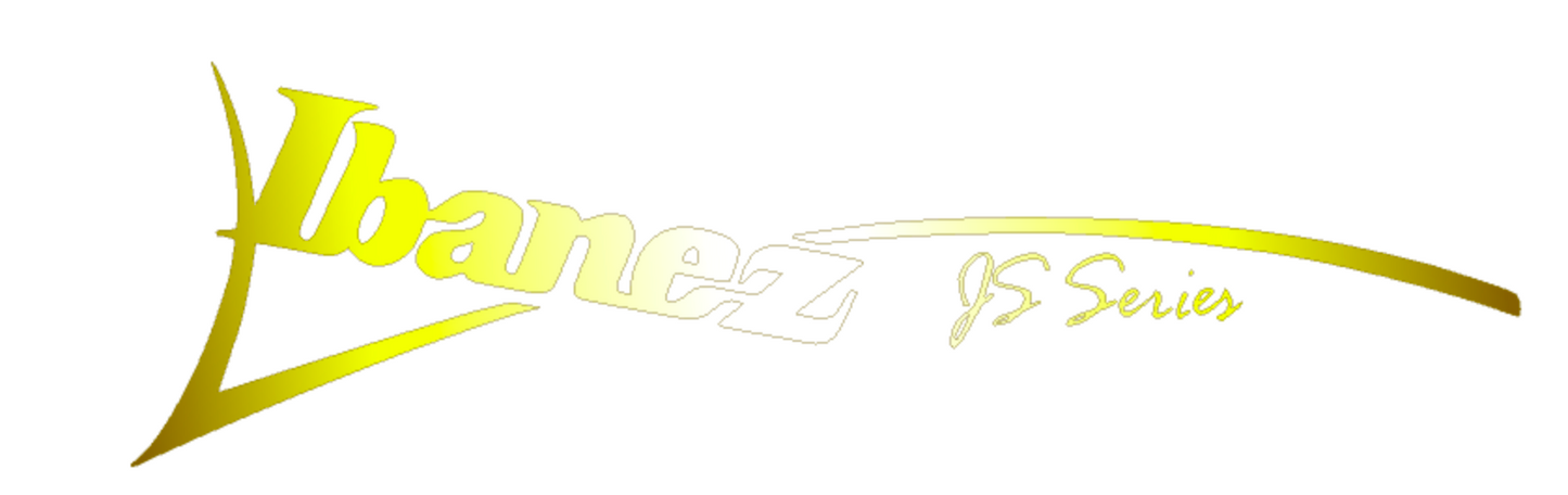 Ibanez JS Series Satriani Headstock Logo Decal Waterslide, Vinyl or Foil Peel & Stick