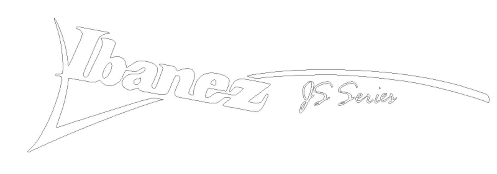 Ibanez JS Series Satriani Headstock Logo Decal Waterslide, Vinyl or Foil Peel & Stick