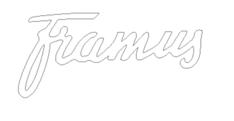 Framus Guitar Headstock Decal Logo&nbsp; Peel And Stick Vinyl or Foil. Thank you!