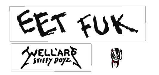 James Hetfield EET FUK Guitar Graphic Decal Set Vinyl or Waterslide