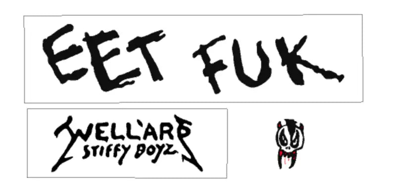 James Hetfield EET FUK Guitar Graphic Decal Set Vinyl
