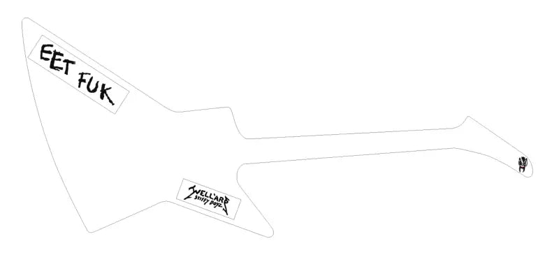 James Hetfield EET FUK Guitar Graphic Decal Set Vinyl