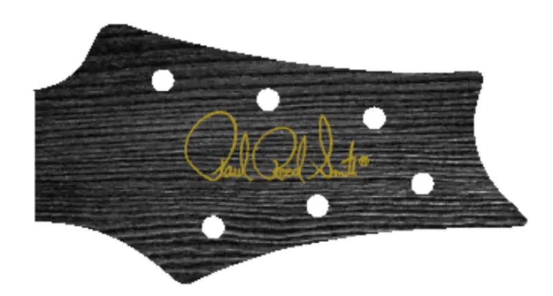 PRS Silver Sky USA Guitar Complete Headstock Overlay Decal And Logo Ebony Wood Grain Vinyl