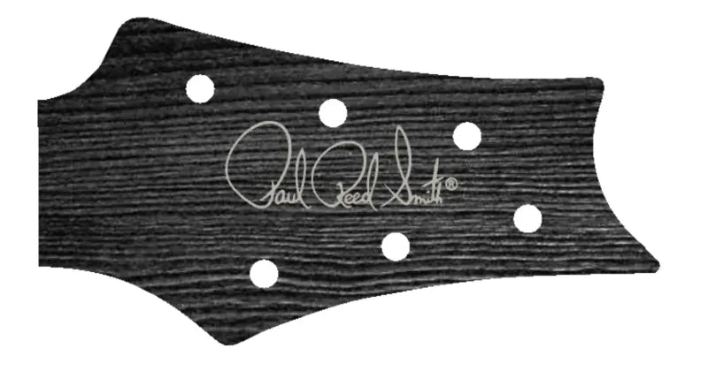 PRS Silver Sky USA Guitar Complete Headstock Overlay Decal And Logo Ebony Wood Grain Vinyl