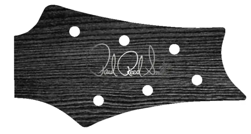 PRS Silver Sky USA Guitar Complete Headstock Overlay Decal And Logo Ebony Wood Grain Vinyl