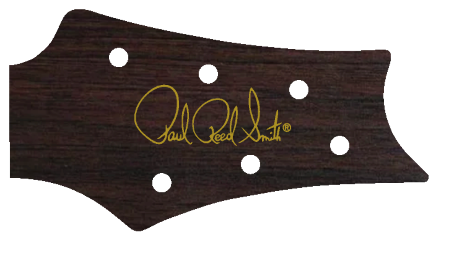 PRS Silver Sky USA Guitar Complete Headstock Overlay Decal And Logo Rosewood Grain Vinyl