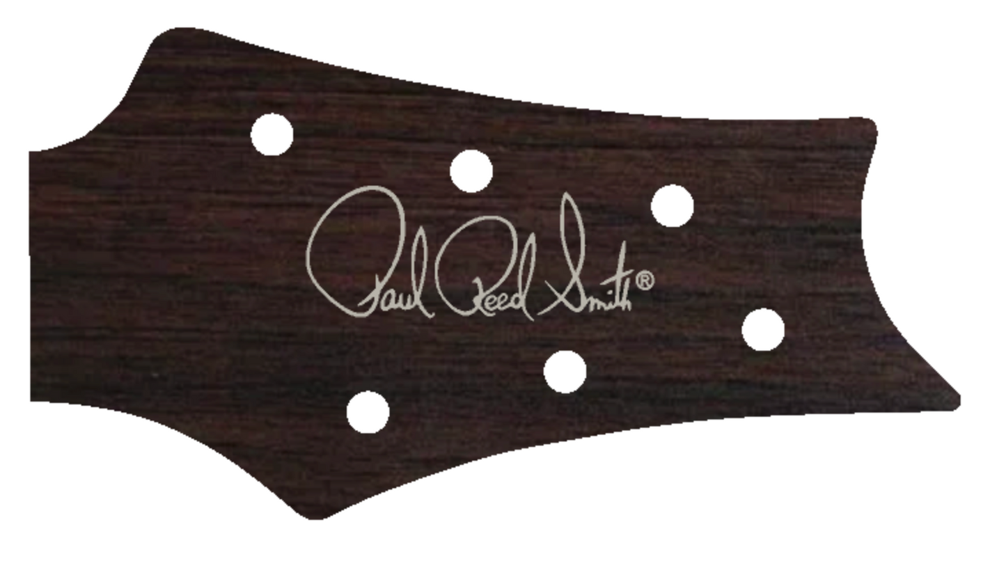 PRS Silver Sky USA Guitar Complete Headstock Overlay Decal And Logo Rosewood Grain Vinyl