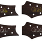 PRS Silver Sky USA Guitar Complete Headstock Overlay Decal And Logo Rosewood Grain Vinyl