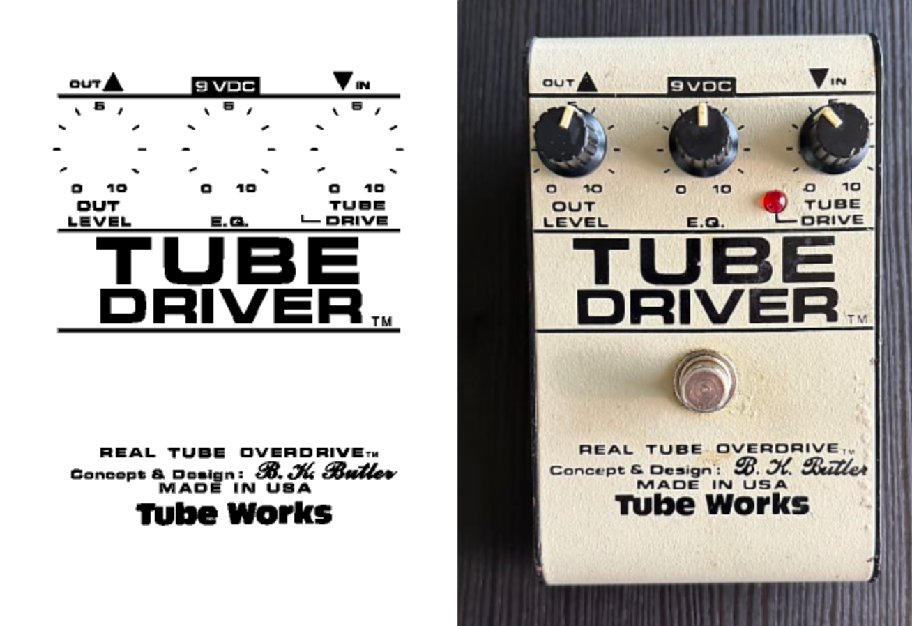 BK Butler Tube Driver 3 Knob Guitar Effects Pedal Restoration Decal