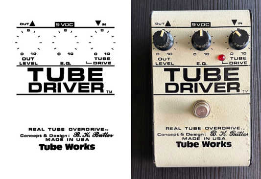 BK Butler Tube Driver 3 Knob Guitar Effects Pedal Restoration Decal