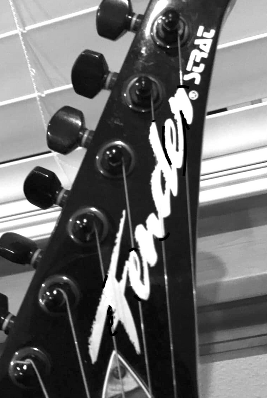 Fender H.M. Strat Heavy Metal Headstock Decal Waterslide