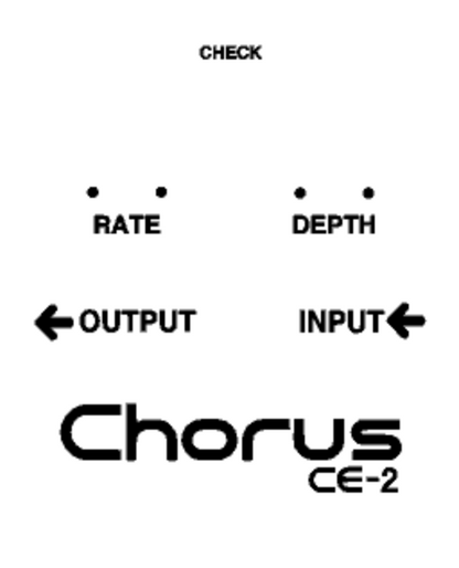 Boss Pedal Restoration Decal Sets-Chorus, Blues Driver, Turbo Distortion, Metal Zone, Bass Overdrive