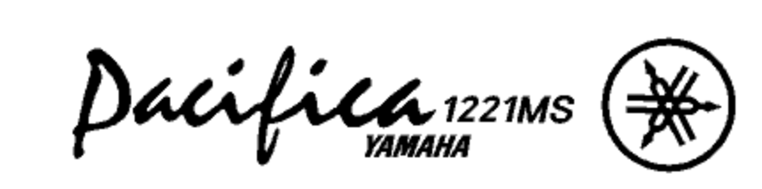 Yamaha Pacifica 1221MS Guitar Headstock Decal Logo Waterslide or Foil Peel &amp; Stick.