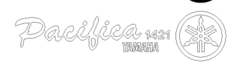 Yamaha Pacifica 1421 Guitar Headstock Decal Logo Waterslide or Foil Peel &amp; Stick. Thank you!
