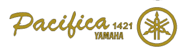 Yamaha Pacifica 1421 Guitar Headstock Decal Logo Waterslide or Foil Peel &amp; Stick. Thank you!