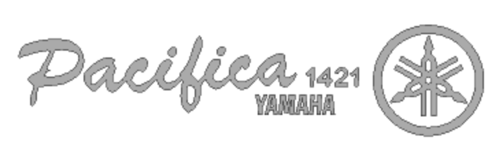 Yamaha Pacifica 1421 Guitar Headstock Decal Logo Waterslide or Foil Peel &amp; Stick. Thank you!