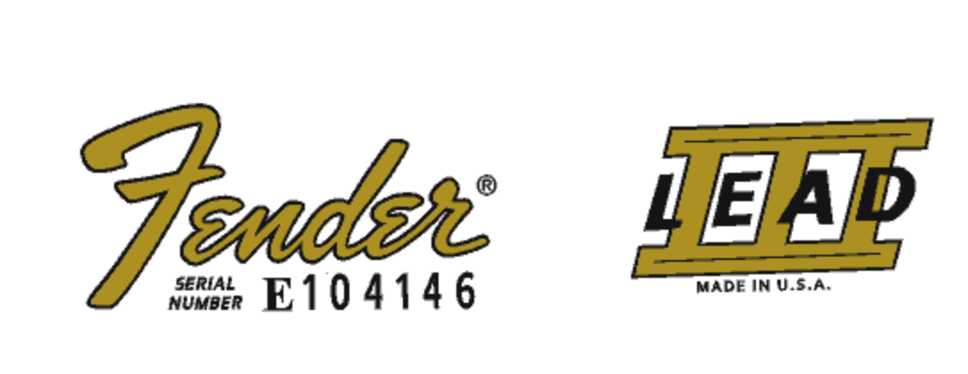 1981 - 1983 Fender Lead III Guitar Headstock Decal Logo Waterslide