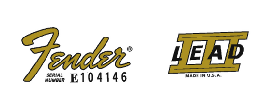 1981 - 1983 Fender Lead III Guitar Headstock Decal Logo Waterslide