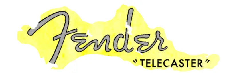 Fender Telecaster 50’s 60’S Relic Aged Guitar Headstock Decal Logo Waterslide