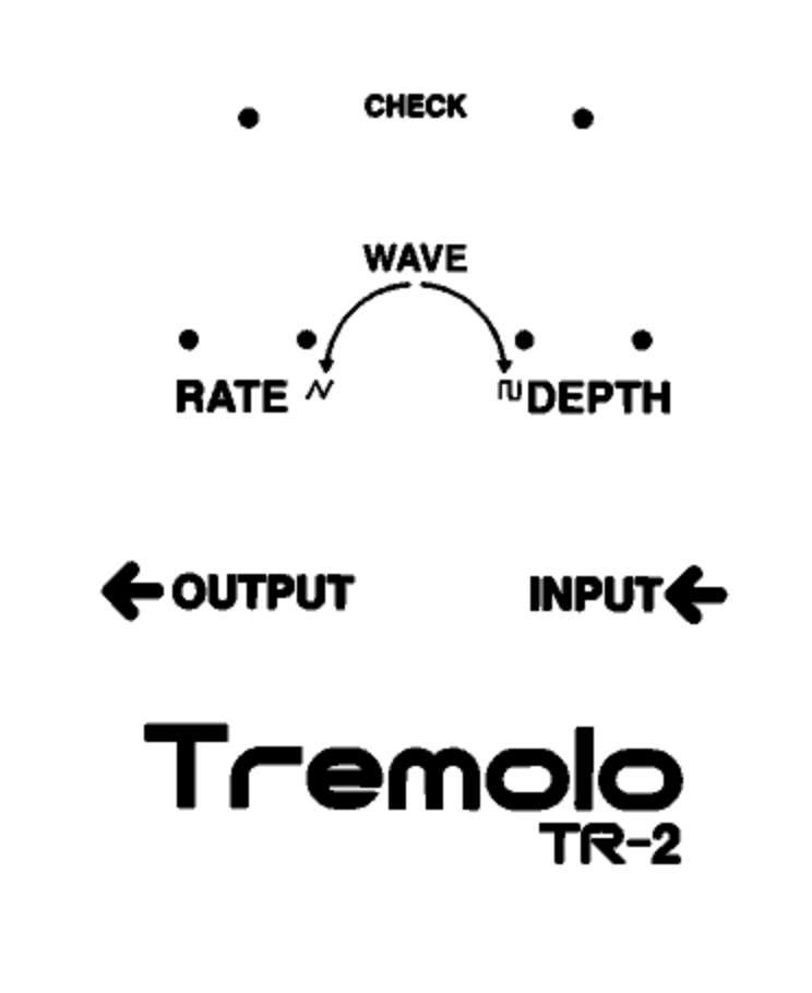 Boss TR-2 Tremolo Guitar Effects Pedal Decal Set Waterslide