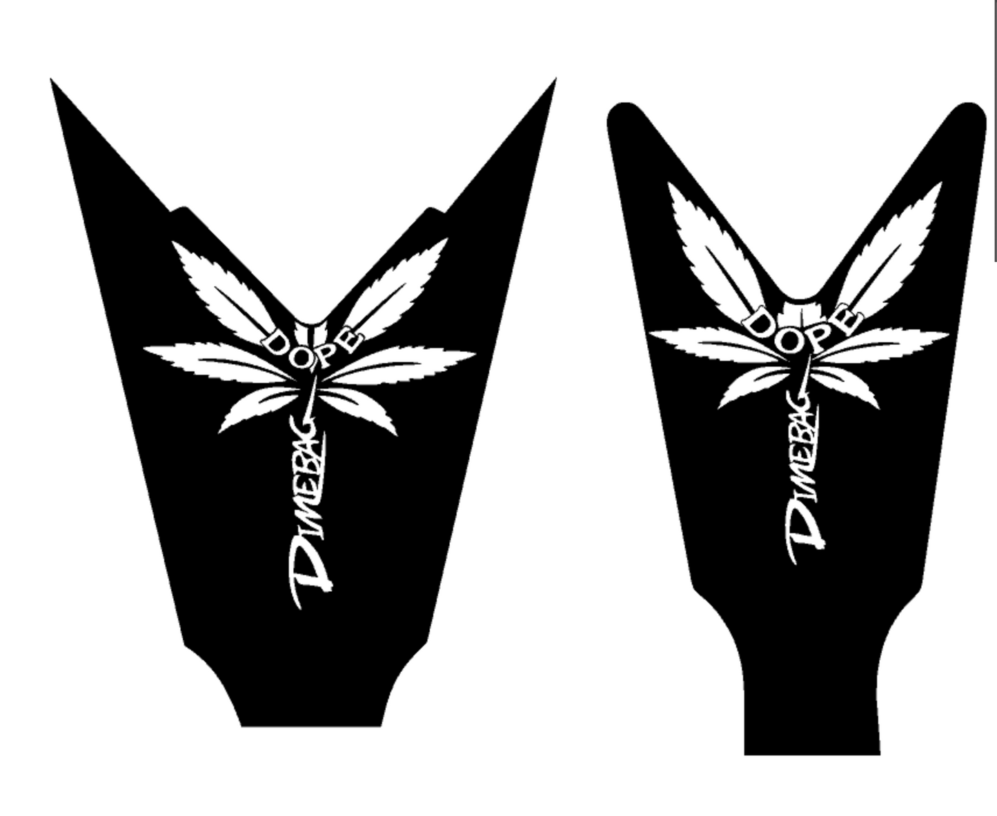 Dean ML and Razorback DOPE Dimebag Parody Guitars Headstock Decal