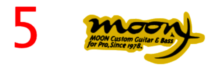 Moon PGM Guitar Headstock Decal Logo Waterslide Tele Strat MIJ Japan Lawsuit