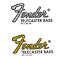 1966-1975 Fender Telecaster Bass Guitar Headstock Decal Logo Waterslide