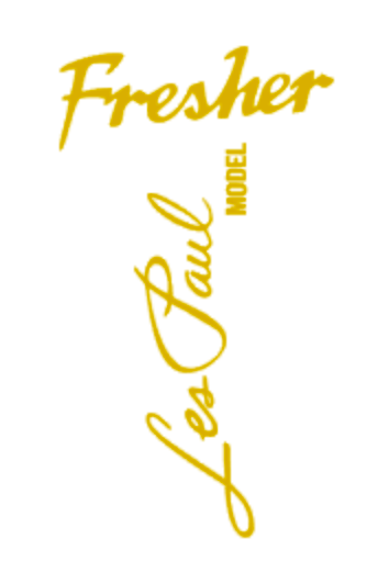 Fresher Les Paul MIJ Guitar Headstock Decal Vinyl or Foil Peel and Stick