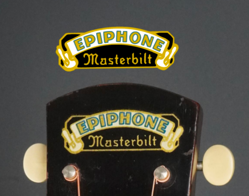 1933 Epiphone Olympic Masterbilt Guitar Headstock Decal Waterslide Logo