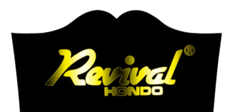 Hondo Revival Les Paul Lawsuit Headstock Decal Logo - Gold