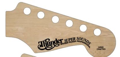 Thunder Super Sounds Guitar Japan Strat Headstock Decal Logo Matsumoku